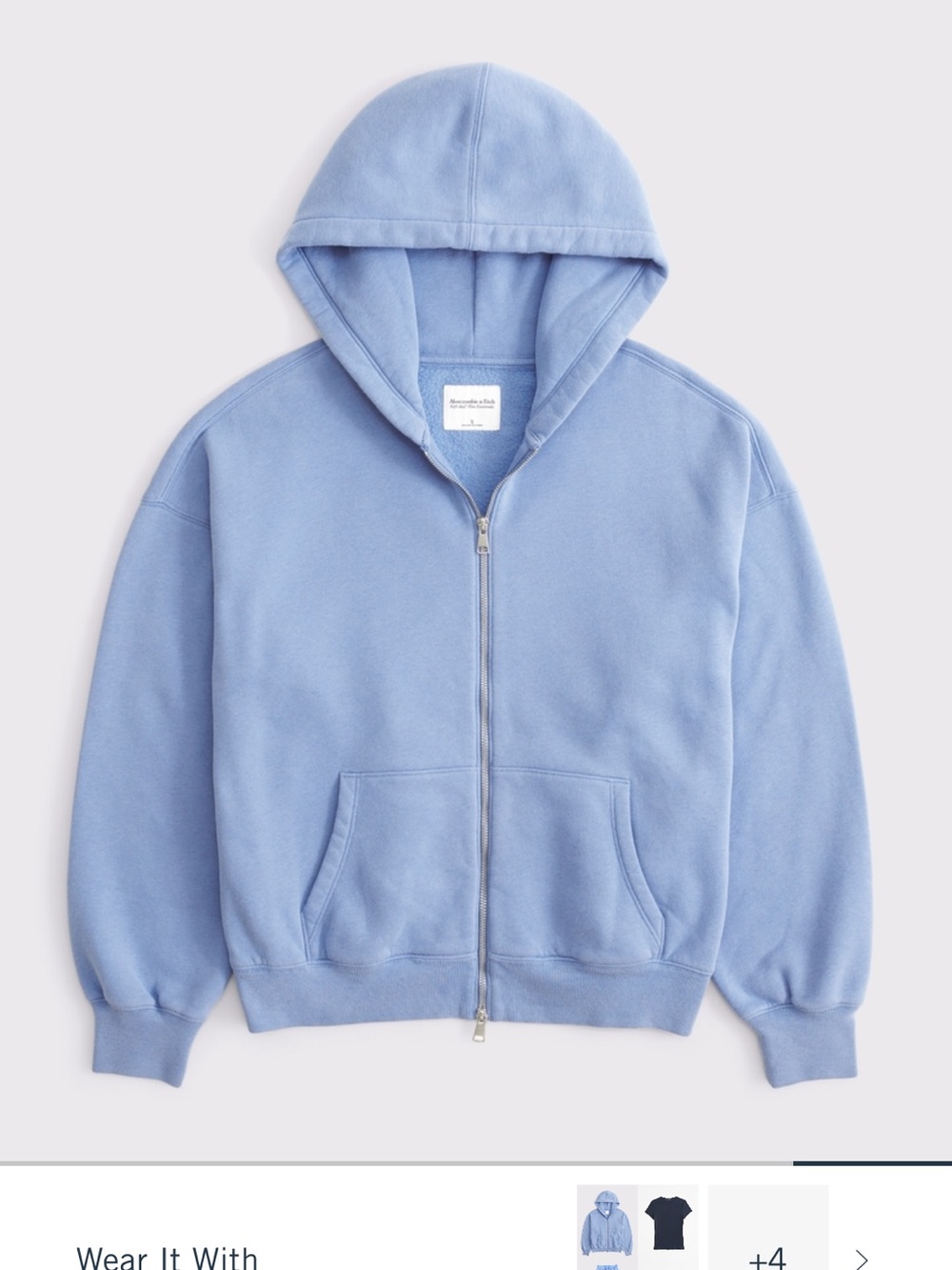 Abercrombie & Fitch Sky Blue Hooded Full Zip